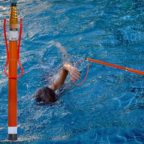 GHHDPXM Pool Safety Hooks, Swimming Saving Pole, Yachts Beach Lifeguard Rescue Stick, with Luminous & Reflective Strips, for Struggling Drowning Swimmers