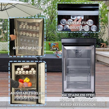 Chery Industrial 46-Inch 4-Burner Gas Island Grill, 72000 BTU Deluxe Stainless Steel Outdoor Kitchen with Compact Refrigerator, Rotisserie Kit, and Stainless Steel Sink For Backyard BBQ