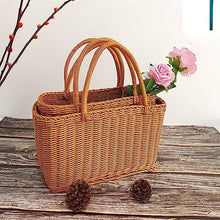 Picnic Baskets Fabric Portable Imitation Solid Basket, Shopping Basket, Picnic, Fruits and Vegetables，
