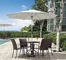 GFAZXDS Khaki Patio Umbrella with Crank & Tilt - Sun Protection Garden Parasol for Deck & Market Tables Weather-Resistant Gazebo Shade Umbrella Outdoor Furniture Accessory