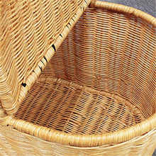 Beautifully Natural Hand Woven Rattan Picnic Baskets with Features Strong Wicker Handles Useful Lovely Storage Baskets Great Gift for All Occasions