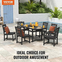 VEVOR 7 Pieces Outdoor Patio Dining Set Rectangle Furniture Table and Chairs Black