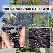 QWEASDF PVC Clear Waterproof Tarpaulin Side Panels with Zipper,Outdoor Vinyl Curtain Transparent Waterproof Tarpaulin Panel for Patio, Porch, Gazebos Partition Curtain,0.5mm(H1.8xW5m/H5.9xW16.4ft)