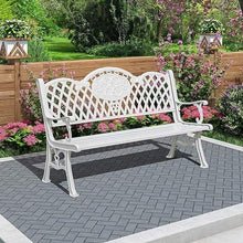 ERoomQ Outdoor Garden Bench Garden Bench Outdoor Patio Bench Park Terrace Bench Retro Garden Bench Decorative Lawn Bench for Porch,Lawn,Yard