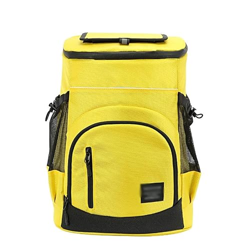 Waterproof Shoulders Cooler Bags Food Insulation Bag Car Meal Fresh-keeping Handbag Camping Picnic Fruit Drink Backpack (Color : Yellow Size : As shown)