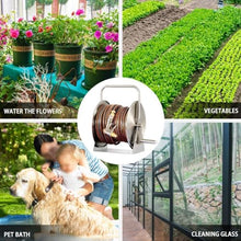 Heavy Duty Hose Reel Truck Kit, Household Stainless Steel Hose Mobile, Gardening Pipe Storage Rack (Hose Reel+30m Pipe)