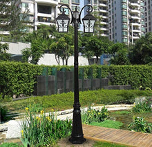 Lights Outdoor Outdoor Lighting Fitting European Victoria Glass Lantern Path Street Light IP55 Waterproof Outdoor Landscape Pole Lamp High Antique Patio Community Swimming Pool Column Lamp Post Light