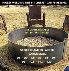 Steel Fire Pit Ring 14" Deep x 45" Diameter
