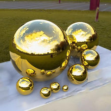 YDJIANCAI 1Pcs Stainless Steel Gazing Balls, Polished Reflective Smooth Garden Ball Sphere, for Home Garden Pond Outdoor Swimming Pool Decoration Golden(Size:22.44in/57cm)