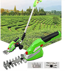 AMYYTL 3.6V Cordless Grass Shear, 2-in-1 ELD Hedge Trimmer, Small Electric with 2000Mah Lithium Ion Battery/Charger, Used for Pruning Plants Or Lawn Cultivation