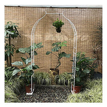 Garden Arch Trellis Archway, Outdoor Garden Lawn Backyard Patio Metal Stand Trellis for Climbing Plants Roses Vines Support Rack, Black (Big White)