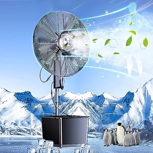 DFEDHF Misting Fans for Outside, Cool Mist Fan, Portable Misting Fan, 3 Cooling Speeds, 42L Water Tank, for Industrial, Commercial, Residential, and Greenhouse,Lifting Mist Fan, Lifting Mist Fan-550