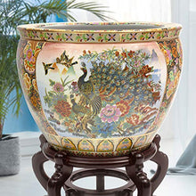 Red Lantern Large 20" Satsuma Porcelain Fishbowl Planter