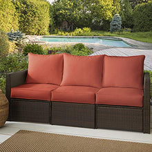Sorra Home 1101 Designs Coral Corded Indoor/Outdoor Deep Seating Sofa Pillow and Cushion Set, 23 in x 25 in x 5 in