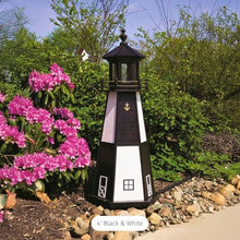 DutchCrafters Decorative Wooden Lighthouse, Standard Light Bulb, Cape Henry Style - Amish Made in USA (Green/White, 6 Foot)