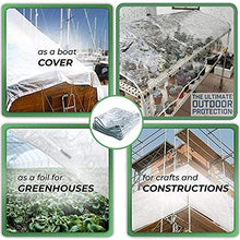 Transparent Tarpaulin Plant Flower Cover Waterproof PVC Plastic Tarp with Eyelets, Plant Sheet Covers Rainproof, 0. 35mm Thick, 400g/m² (Color : 0.35mm, Size : 2x4m/6.56x13.12ft)