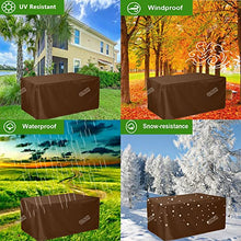 QIAOH Square Garden Furniture Covers 52x52x30in, Rattan Patio Furniture Cover Waterproof, Windproof, Heavy Duty Rip Proof 4200d Oxford Fabric Patio Rattan Cube Set Cover