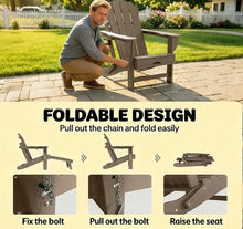 Seeheool Stylish Folding Fire Pit Chair,Adirondack Chair Set of 2,Outdoor Fire Pit Chair