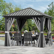 YITAHOME 10X10FT Metal Hardtop Gazebo Outdoor Patio Canopy Gray