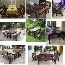 ERoomQ Outdoor GThe Bench,47in Park GThe Bench Wood Retro Solid Wood Seat, Courtyard 2-3 Seat Weatherproof Porch Chair Bench, Outdoor Table and Chair Set (1 Table and 1 Chair)