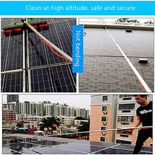 FENOKD Solar Cleaning Roller Brush,Extendable Window Cleaning Pole, Water Fed Brush W/Bendable Head, Swimming Pool Cleaning Brush, for Roof, Cleaning Photovoltaic and Sola,6m /19.6ft