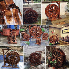 Water Wheel Fountain,Water Fountain for Garden,Ornament Fountain Indoor Outdoor Wood Feng Shui Wheels Waterfall Water Feature Decoration,for Patio,Terrace,Pond,Balcony,Rockery (Size : 90cm)