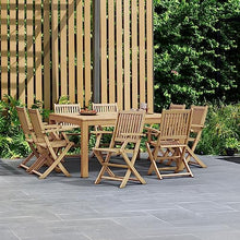 Amazonia Teak Dubai 9-Piece Square Dining Set Light Brown