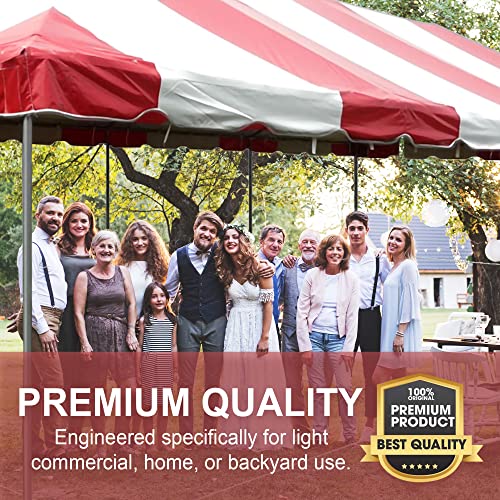 Party Tents Direct 20'x20' Weekender Standard Canopy Tent - Easy Up Outdoor Canopy for Events Red