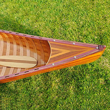 Wooden Boat USA 10-Foot Wooden Canoe with Ribs Curved Bow Natural Wood