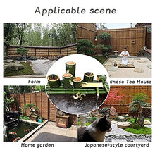 Garden Fountain Garden Water Feature Solar Fountain Bamboo Fountain Outdoor Fountain Used for Fish Tank,Pond Or Garden Decor Looks Very Interesting Desktop Fountain,Green,7(55Cm/21.6In)