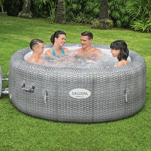 Bestway SaluSpa Honolulu AirJet Inflatable Hot Tub Gray Wicker Print