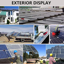 12-36ft Window Cleaning Pole, Water Fed Telescopic Brush, Extendable Photovoltaic Panel Cleaning Brushes, Solar Panel Cleaning Brush Can Spray Water,12ft/3.6m-55cmBrushhead