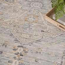 Nourison Nyle Distressed Area Rug Light Blue 12' x 15'9