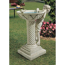 Design Toscano EU1392 Summer's Splash Sculptural Birdbath,antique stone