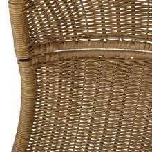 Christopher Knight Home Mariaz Hanging Basket Chair with Cushion, Outdoor Indoor Basket Chair, Boho Garden Rattan Lounger Porch Swing Furniture, Modern Patio Decor, Brown+Beige