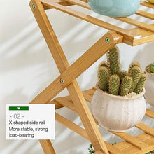 Bamboo Plant Flowers Display Storage Rack Stand Indoor Display Shelf Balcony Flower Stands Bookshelf Shoe Rack (Size : 3 Layers)