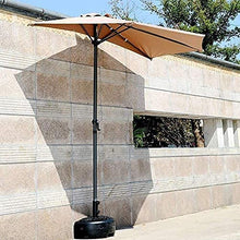 YYBOES Patio Umbrella Outdoor,Sun Parasol Umbrella Garden Parasols 2.7m Balcony Patio Half Umbrella Sun Shade with Crank, Semi Round Circular Umbrella for Outdoor Small Terrace