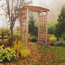 All Things Cedar 8-Ft Garden Arbor Trellis for Climbing Plants Natural