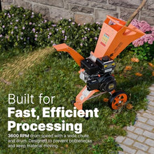 Forest Master FM8DD Petrol Wood Chipper & Mulcher - Compact Heavy-Duty 8HP Engine - Chipping Capacity Up to 3 inch* - Direct Drive, Anti-Block System - UK Designed with Expert Support