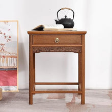 GKOKG Coffee Tables Wooden Small Tea Table Sofa Side Chinese Style Square Balcony Cabinet