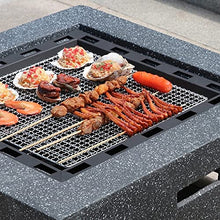 Garden Fire Pit Grill Bowl Grill Barbecue Rack Outdoor Fire Pit Garden Wood-Burning Fire Pit Grill Table Set, Outdoor Backyard Patio Fireplace Fire Bowl, with Sparkle Screen Cover and Poker