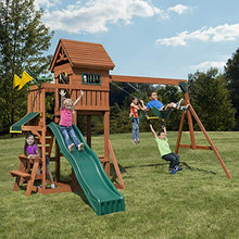 Swing-N-Slide Playful Palace Swing Set Wood Roof Green