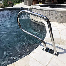 ZWLI Pool Grab Rail Pool Safety Hand Rail 304 Stainless Steel Hand Grab Rail w/Quick Mount Base, Handrail Railing 31.9'' X 22.4'' Safety Products