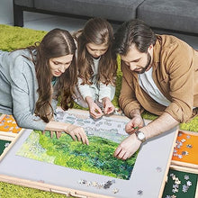 Jighaus Jigsaw Puzzle Board Table with Cover Mat & Storage Drawers Natural/1000 Pieces