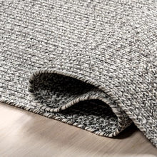 nuLOOM Braided Indoor/Outdoor Area Rug 12' x 18' Wynn Salt and Pepper