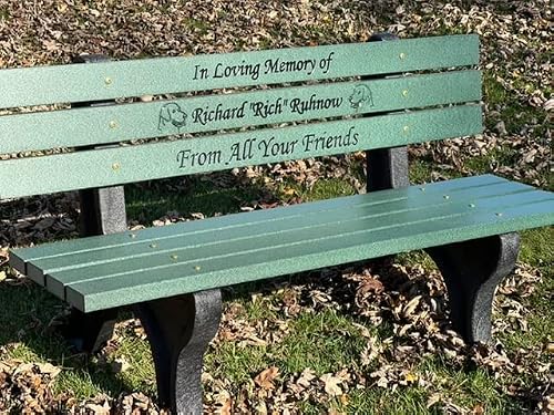 Memorial Park Bench (Made Entirely from Recycled Plastic Material)