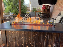 EasyFirePits DIY Pro Pre-Plumbed Gas Linear Fire Table Kit w/Glass Windscreen, Stainless Steel Pan, Burner, and Professional Gas Connection Kit (70.5X13.5)