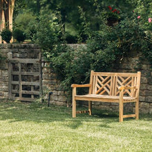 Ash & Ember Summit Grade A Teak Bench, Seats 2 People Comfortably, Weather Resistant Indoor Outdoor Solid Wood Patio Furniture with Tightly Spaced Slats, Bowed Back, Armrests (5')