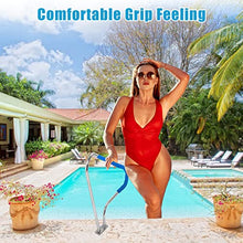 FinerFurnis Heavy-Duty 304 Stainless Steel Pool Handrail for Inground Pools, 48" x 36", 370LBS Capacity, Non-Slip Blue Grip, Rustproof Safety Rail with Full Mounting Kit