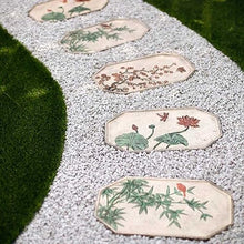 Etlegor Rectangle Garden Stepping Stones Set, New Chinese Style Stepping Stone Anti Slip Villa Paving Stones for Yard, Pathway, Landscaping (Color : 6PCS, Size : 45x27x2.5cm)